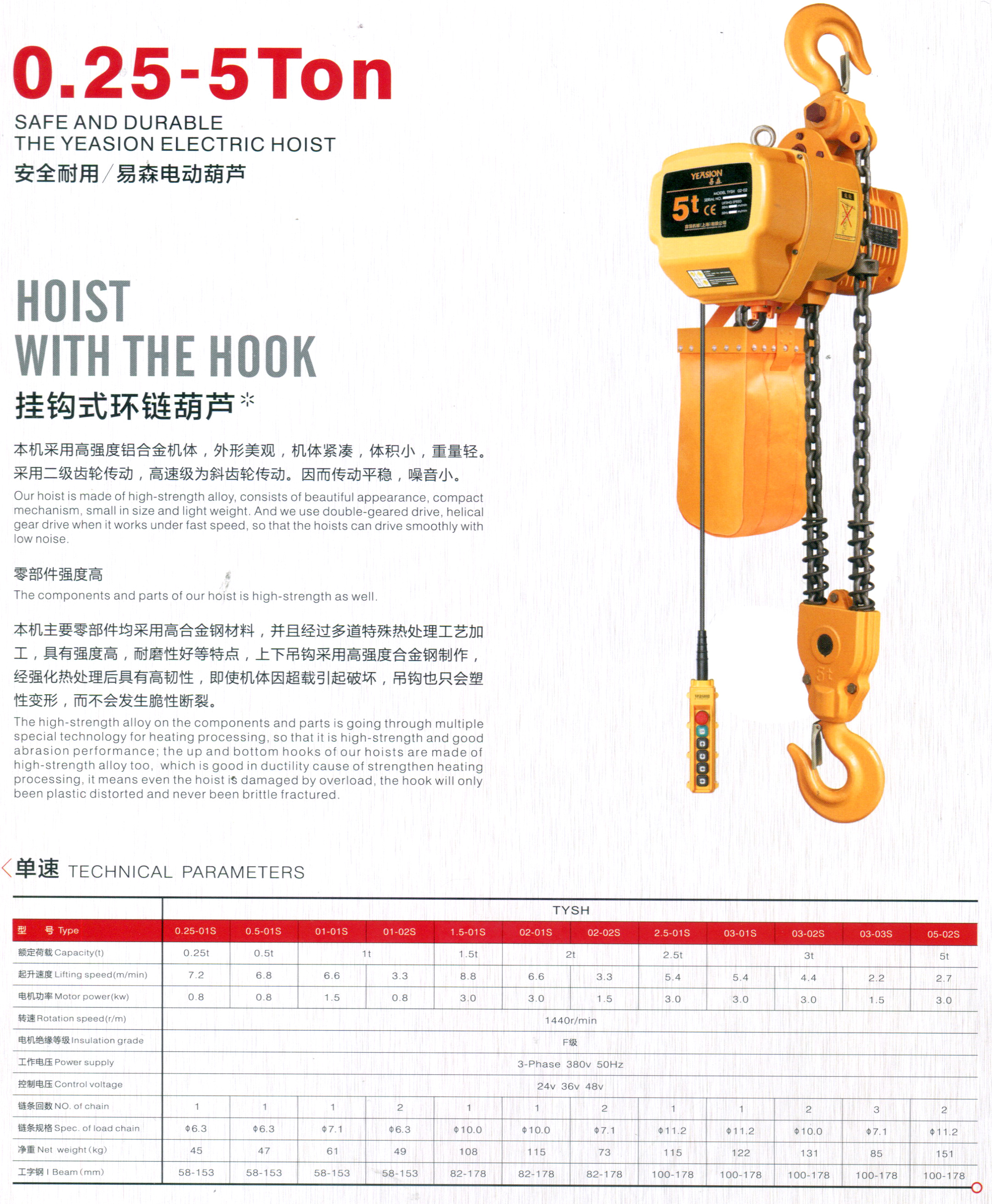 0.25-5T掛鉤式環鏈（liàn）葫蘆--